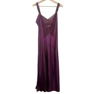 Victoria's Secret Vintage Gold Label Slip Nightgown SMALL Purple
